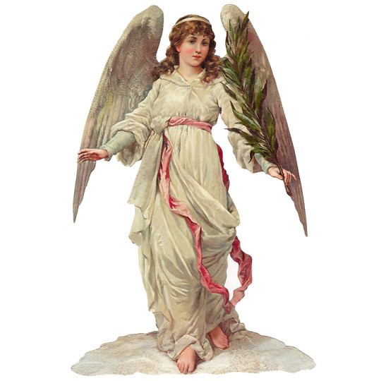 Large Angel with Palm Frond Scrap ~ Germany